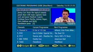 Freeview EPG  31st October 2009 [upl. by Vergos190]