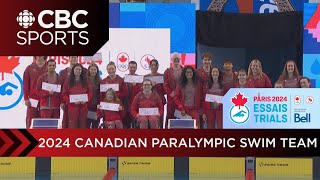 Canadas Paralympic swimming team unveiled  CBC Sports [upl. by Yroffej363]