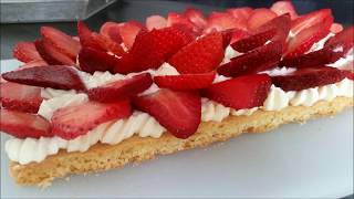 Tarte au fraise sans crème pâtissière rapide et super bonne [upl. by Wendye]