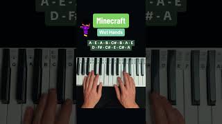 Minecraft Wet Hands Piano Tutorial piano minecraft [upl. by Yblehs826]