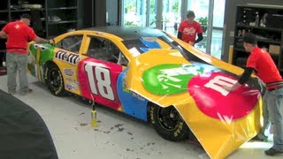 Incredible 2013 Kyle Busch MampMS NASCAR Wrap Time Lapse  How NASCAR cars are painted [upl. by Amiarom624]