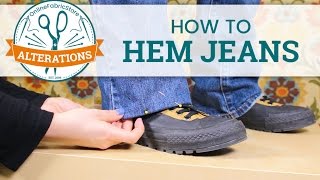 OFS Alterations How to Hem Jeans [upl. by Agnimod]