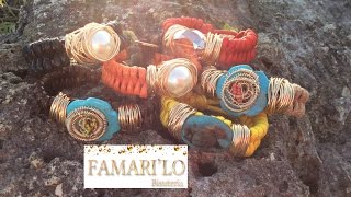 pulsera en cuero y alambre [upl. by Ymmas]