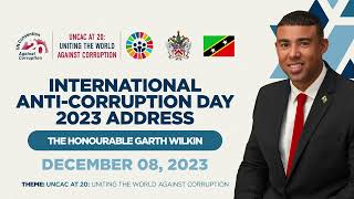 International AntiCorruption Day Address 2023  Hon Garth Wilkin  December 8 2023 [upl. by Irwin]