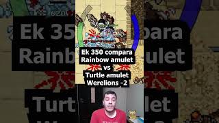 Enchanted Turtle Amulet vs Rainbow Necklace na Hunt de Werelions 🐢🌈🔥shorts games tibia [upl. by Banks]