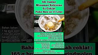 Resep Es Coklat Box 15 liter minumankekinian escoklat idejualan shorts aamsalman354 [upl. by Chema846]