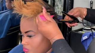 New flat iron dropping  Pixie cut tutorial [upl. by Darryl]