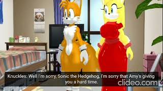 MMD Talon Sonic Whelen Shorts Sonic the Hedgehog Catches Knuckles with Amy Rose [upl. by Joed]