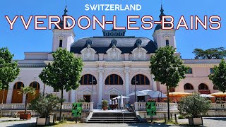 YverdonlesBains Vaud Switzerland Walking Tour 4K [upl. by Dyann]