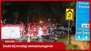 Persoon overleden bij ernstig verkeersongeval op N367 bij Oude Pekela [upl. by Butte788]