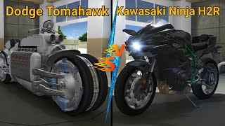 Kawasaki Ninja h2r VS Dodge Tomahawk  motorcycles drag racing GamePlay  Traffic Rider [upl. by Bor576]