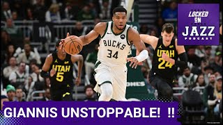 Sometimes you are the bug Giannis Antetokounmpo Overpowers Jazz Defense [upl. by Cahilly372]