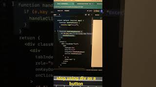 this is why you should avoid using div as button  frontend javascript reactjs webdevelopment [upl. by Trudnak]