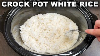 Crock Pot White Rice How To Cook White Rice in a Crock Pot [upl. by Nelehyram]