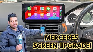 MAKING AN OLD MERCEDES NEW AGAIN WITH THIS SCREEN INSTALL Wireless CarPlay  Android  YouTube ETC [upl. by Sueahccaz33]