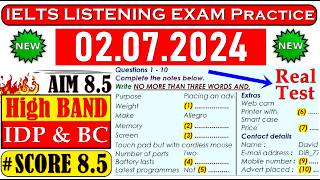 IELTS LISTENING PRACTICE TEST 2024 WITH ANSWERS  02072024 [upl. by Beauchamp806]