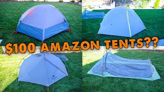 4 BUDGET Backpacking Tents from Amazon [upl. by Onifled]