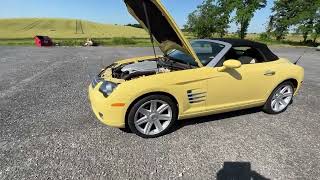 2005 Chrysler Crossfire yellow convertible w black top [upl. by Aikim953]