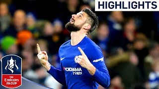 Chelsea 40 Hull  Giroud Scores his First Chelsea Goal  Emirates FA Cup 201718 [upl. by Dwinnell]