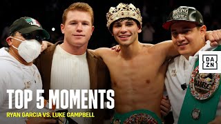 Top 5 Moments From Ryan Garcia vs Luke Campbell Fight Night [upl. by Eel689]