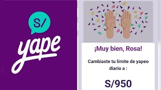 como cambiar el monto maximo de yape de 500 a 950 soles [upl. by Nehtanhoj]