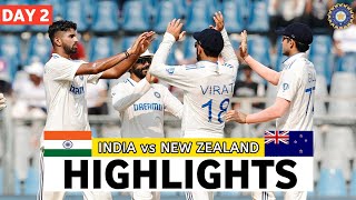 India vs New Zealand 3rd Test Day 2 Highlights 2024  IND vs NZ 3rd Test Day 2 Highlights 2024 [upl. by Lewls]