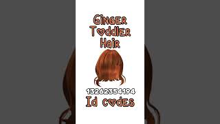 Ginger toddler hair id codes roblox berry avenue🧡 [upl. by Orpha]