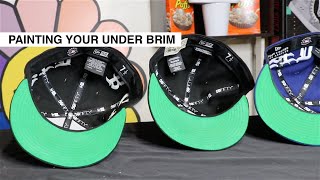 HOW TO PAINT YOUR HATS UNDER BRIM  TUTORIAL [upl. by Kries]