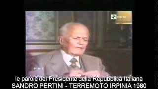 terremoto in Irpinia 1980  le parole del Presidente della Repubblica Italiana Sandro Pertini [upl. by Alemat]