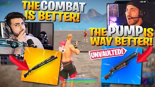 Why Ill ALWAYS Choose The Combat Over The Pump UNVAULTED ft Nickmercs Fortnite Battle Royale [upl. by Ulphia]