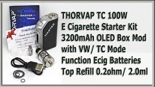 THORVAP TC 100W E Cigarette Starter Kit [upl. by Razaele]