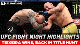 UFC Fight Night highlights Teixeira brutalizes Smith in dominant TKO victor  CBS Sports HQ [upl. by Annol62]