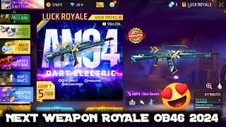 NEXT WEAPON ROYALE FREE FIRE 2024  WEAPON ROYALE NEW GUN SKIN  UPCOMING OB46 UPDATE WEAPON ROYAL [upl. by Jameson410]