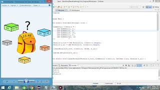 Backtracking Java  Ejemplo de la mochila [upl. by Sicnarf]