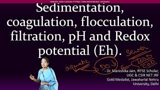 Sedimentation Coagulation Flocculation  Water Treatment  UGC Environmental Science [upl. by Atteselrahc]