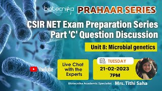 CSIR NET Unit 8 Microbial genetics Part C Question Discussion [upl. by Grantham]