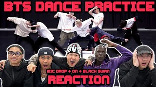 WE WATCH 3 DIFFERENT BTS DANCE PRACTICES  MIC DROP  ON  BLACK SWAN [upl. by Arykat]