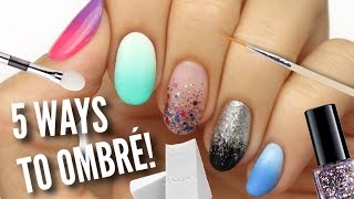 5 Ways To Get Ombre  Gradient Nails [upl. by Nnarefinnej]