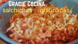 CÓMO PREPARAR SALCHICHAS GRATINADAS 🤤 [upl. by Obrien147]