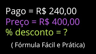 COMO CALCULAR PORCENTAGEM DE DESCONTO Rápido e Fácil [upl. by Jac521]