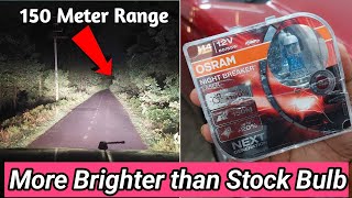 Osram Night Breaker Car Headlight Laser Bulb  Best H4 Xenon Bulb for Night Car Driving [upl. by Dionis]