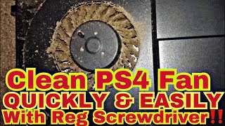 HOW TO CLEAN PS4 FAN USING REGULAR SCREWDRIVER‼️🔥🔥 [upl. by Laerdna]