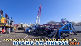 Le montage de la fête foraine de BourgenBresse 2024 [upl. by Eelatsyrc]