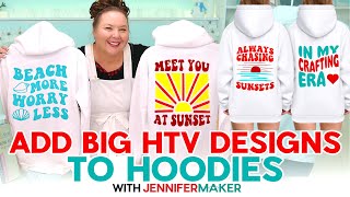 BIG HTV Designs How To Level Up Your Hoodies [upl. by Pellegrini]