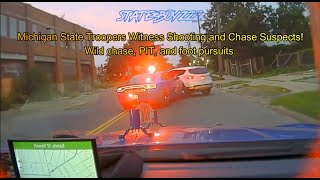 State Troopers Witness Shooting While on Traffic Stop  High Speed Chase Through Detroit [upl. by Einaj]