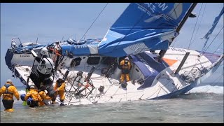 Dramatic footage of Team Vestas Winds crash [upl. by Hilario]