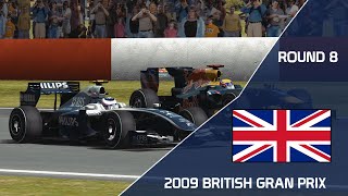 RUNNING OUT OF FUEL  rfactor F1 2009 Career Mode  Round 8  Great Britain [upl. by Avalsorim877]