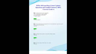 NFPA 10 EXAM PREP LATEST 2024 2025 UPDATE QUESTIONS AND VERIFIED ANSWERS 100 CORRECT GRADE A [upl. by Benyamin100]