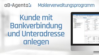 Kunde mit Bankverbindung und Unteradresse anlegen [upl. by Idissac]