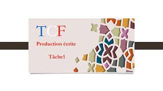 TCF production écrite Tâche 1 [upl. by Bacon]